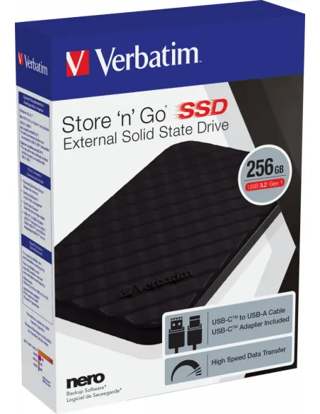 Verbatim SSD Store 'n' Go portátil USB 3.2 GEN 1 de 256 GB