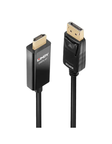 Lindy 40926 adaptador de cable de vídeo 2 m DisplayPort HDMI tipo A (Estándar) Negro