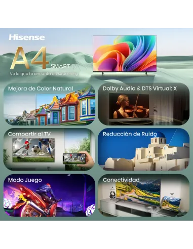 Hisense 40A4S 101,6 cm (40") Full HD Smart TV Wifi Negro 200 cd   m²