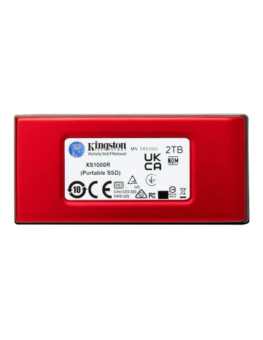 Kingston Technology 2TB SSD externo XS1000 USB 3.2 Gen 2, Rojo