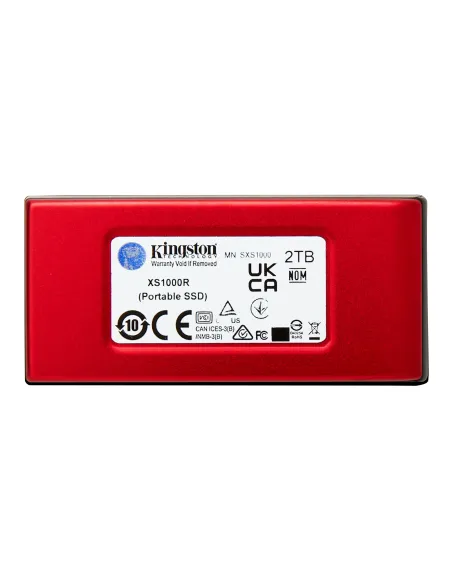 Kingston Technology 2TB SSD externo XS1000 USB 3.2 Gen 2, Rojo