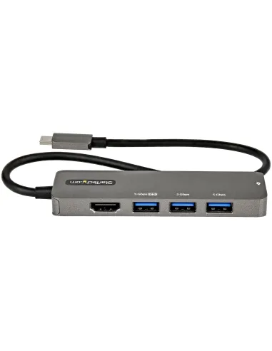 StarTech.com Adaptador Multipuertos USB-C - Docking Station USB Tipo C a HDMI 2.0b 4K de 60Hz (HDR10) - PD de 100W de Paso -