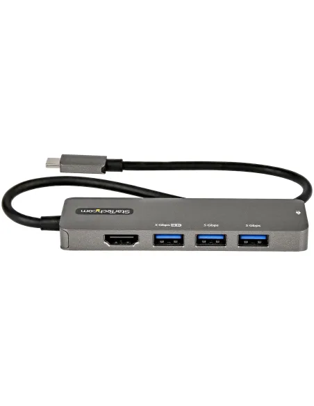 StarTech.com Adaptador Multipuertos USB-C - Docking Station USB Tipo C a HDMI 2.0b 4K de 60Hz (HDR10) - PD de 100W de Paso -