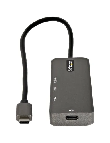 StarTech.com Adaptador Multipuertos USB-C - Docking Station USB Tipo C a HDMI 2.0b 4K de 60Hz (HDR10) - PD de 100W de Paso -