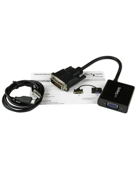 StarTech.com Adaptador Conversor Convertidor Activo de Vídeo DVI-D a VGA - Cable - 1080p - 1920x1200