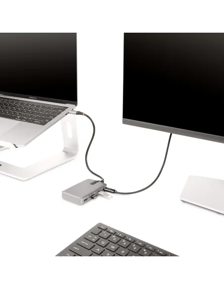 StarTech.com Hub Ladrón USB-C de 4 Puertos con Modo Alt de DP para USB-C y Salida de Vídeo de 4K 60Hz - 3x USB-A - 1x USB Tipo