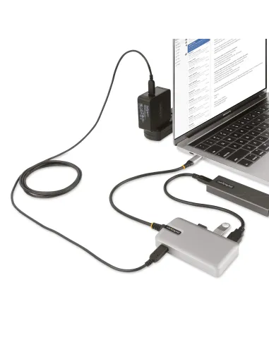 StarTech.com Hub Ladrón USB-C de 4 Puertos con Modo Alt de DP para USB-C y Salida de Vídeo de 4K 60Hz - 3x USB-A - 1x USB Tipo