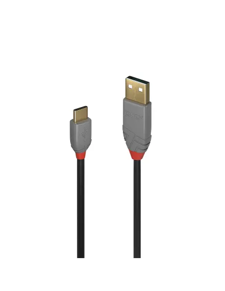 Lindy 36888 cable USB USB 2.0 3 m USB A USB C 0,48 Gbit s Negro, Gris