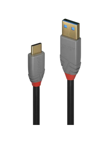 Lindy 36911 cable USB 1 m USB C USB A 10 Gbit s Negro, Gris