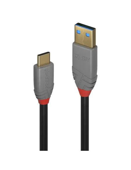 Lindy 36911 cable USB 1 m USB C USB A 10 Gbit s Negro, Gris