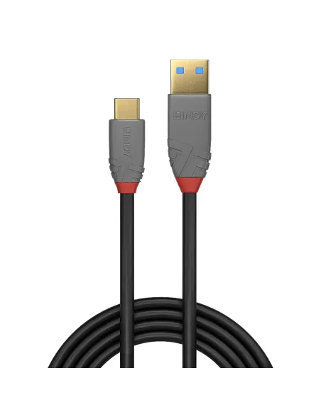 Lindy 36911 cable USB 1 m USB C USB A 10 Gbit s Negro, Gris