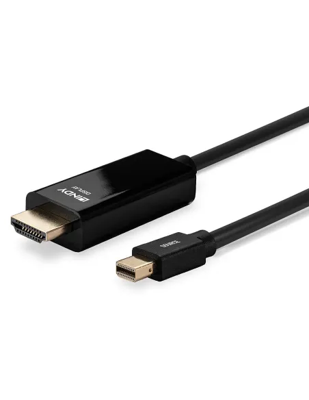 Lindy 36928 adaptador de cable de vídeo 3 m Mini DisplayPort HDMI tipo A (Estándar) Negro