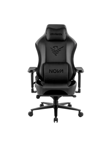 Nova silla gaming alta gama fabricada en cuero negro