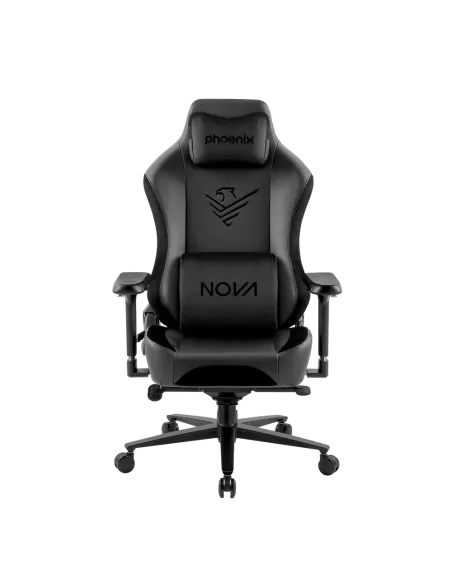 Nova silla gaming alta gama fabricada en cuero negro