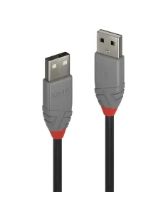 Lindy 36691 cable USB USB 2.0 0,5 m USB A 0,48 Gbit s Negro, Gris