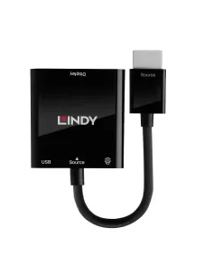 Lindy 38285 adaptador de cable de vídeo 0,1 m HDMI tipo A (Estándar) VGA (D-Sub) Negro 2