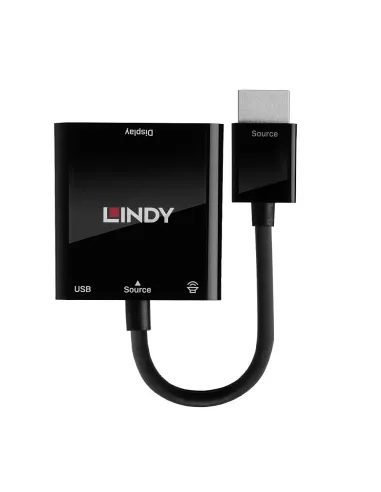 Lindy 38285 adaptador de cable de vídeo 0,1 m HDMI tipo A (Estándar) VGA (D-Sub) Negro