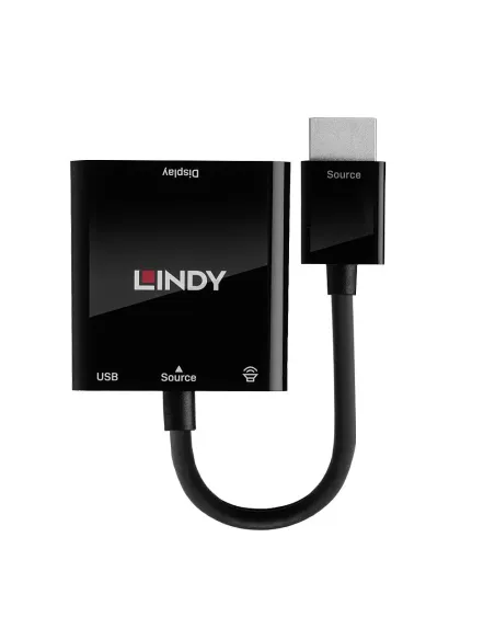 Lindy 38285 adaptador de cable de vídeo 0,1 m HDMI tipo A (Estándar) VGA (D-Sub) Negro