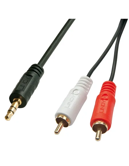 Lindy 35681 cable de audio 2 m 3,5mm 2 x RCA Negro, Rojo, Blanco