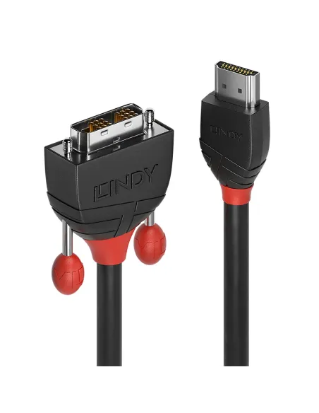 Lindy 36270 adaptador de cable de vídeo 0,5 m HDMI tipo A (Estándar) DVI-D Negro