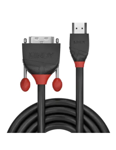 Lindy 36270 adaptador de cable de vídeo 0,5 m HDMI tipo A (Estándar) DVI-D Negro