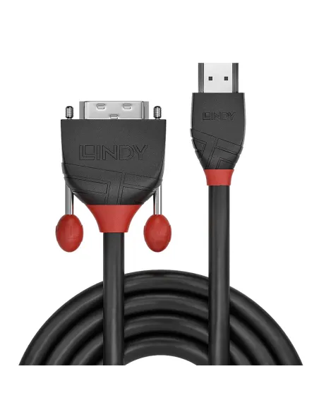 Lindy 36270 adaptador de cable de vídeo 0,5 m HDMI tipo A (Estándar) DVI-D Negro
