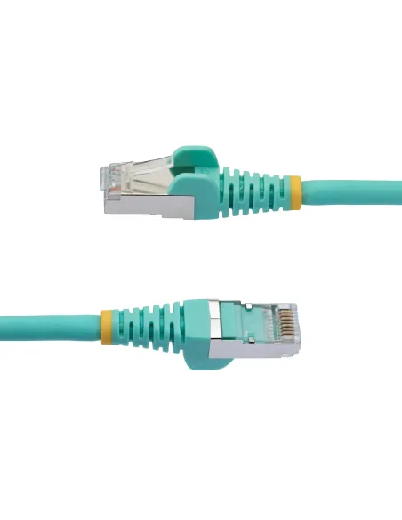 StarTech.com Cable de 7m de Red Ethernet CAT6a - Aguamarina - Low Smoke Zero Halogen (LSZH) - 10GbE - 500MHz - PoE++ de 100W -