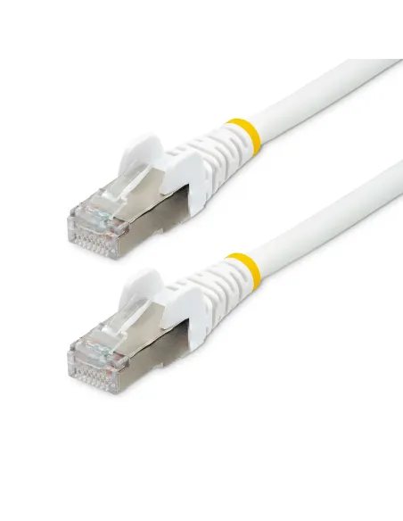 StarTech.com Cable de 7m de Red Ethernet CAT6a - Blanco - Low Smoke Zero Halogen (LSZH) - 10GbE - 500MHz - PoE++ de 100W -
