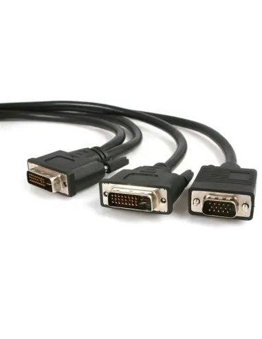 StarTech.com Cable de 1,8m Multiplicador de Vídeo DVI-I Macho a DVI-D Macho y HD15 VGA Macho para Monitor - Splitter