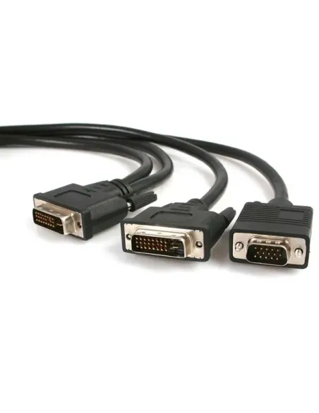 StarTech.com Cable de 1,8m Multiplicador de Vídeo DVI-I Macho a DVI-D Macho y HD15 VGA Macho para Monitor - Splitter