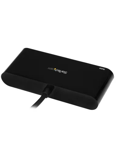 StarTech.com Hub Concentrador USB 3.0 USB-C de 3 Puertos con Ethernet Gigabit y Entrega de Alimentación de 60W con Puerto