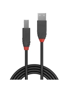 Lindy 36677 cable USB USB 2.0 10 m USB A USB B 0,48 Gbit s Negro, Gris, Rojo 2
