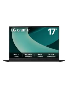 LG Gram 17Z90T Copilot+ PC Intel Core Ultra 7 255H Portátil 43,2 cm (17") WQXGA 32 GB LPDDR5x-SDRAM 1 TB SSD Wi-Fi 7 (802.11be)