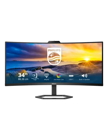Philips 5000 series 34E1C5600HE 00 pantalla para PC 86,4 cm (34") 3440 x 1440 Pixeles 4K Ultra HD LED Negro