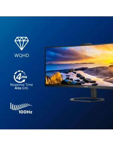 Philips 5000 series 34E1C5600HE 00 pantalla para PC 86,4 cm (34") 3440 x 1440 Pixeles 4K Ultra HD LED Negro