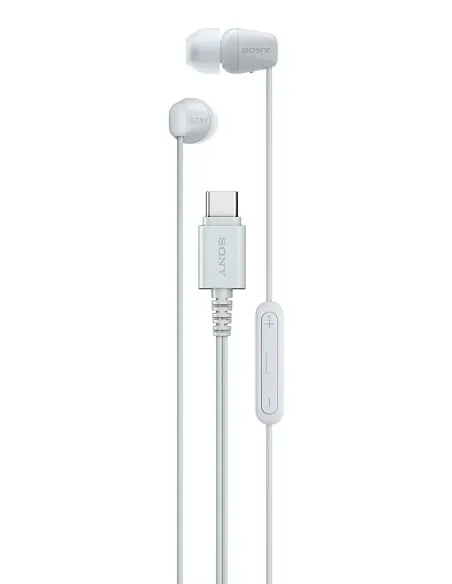 Sony IER-EX15C Auriculares Alámbrico Dentro de oído Llamadas Música USB Tipo C Blanco