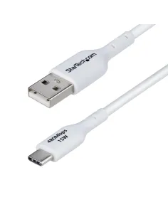 StarTech.com Cable de Carga USB-A a USB-C Blanco de 2m - Cable de Carga USB Tipo C - Carga Rápida de 3A - Cable de