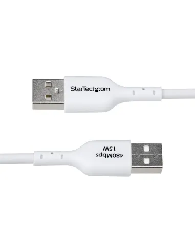StarTech.com Cable de Carga USB-A a USB-C Blanco de 2m - Cable de Carga USB Tipo C - Carga Rápida de 3A - Cable de