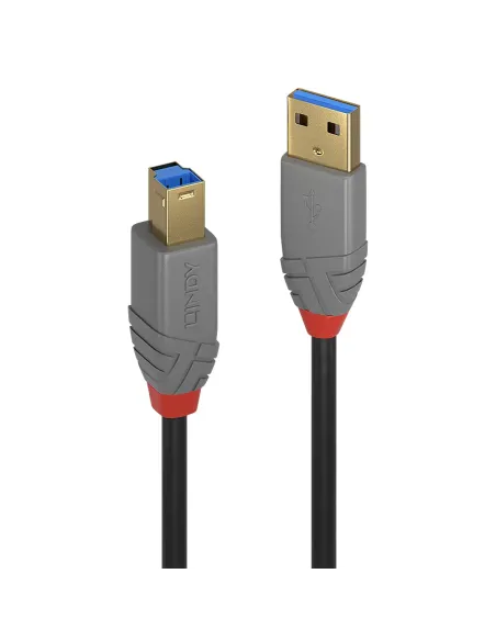 Lindy 36742 cable USB USB 3.2 Gen 1 (3.1 Gen 1) 2 m USB A USB B 5 Gbit s Negro, Gris