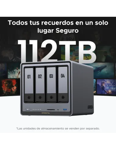 Ugreen NASync DXP4800 Plus NAS Escritorio Intel® Pentium® Gold 8505 8 GB DDR5 0 TB UGOS Pro