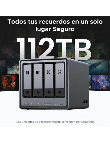 Ugreen NASync DXP4800 Plus NAS Escritorio Intel® Pentium® Gold 8505 8 GB DDR5 0 TB UGOS Pro