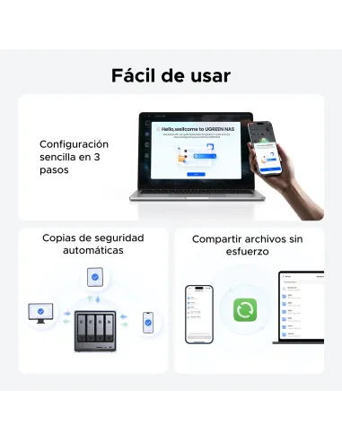 Ugreen NASync DXP4800 Plus NAS Escritorio Intel® Pentium® Gold 8505 8 GB DDR5 0 TB UGOS Pro