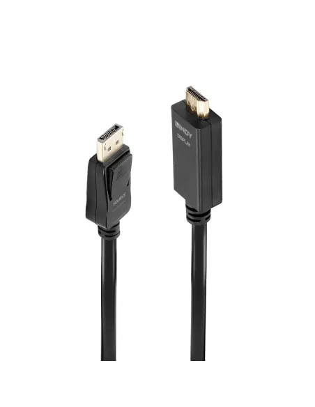 Lindy 36920 adaptador de cable de vídeo 0,5 m DisplayPort HDMI tipo A (Estándar) Negro