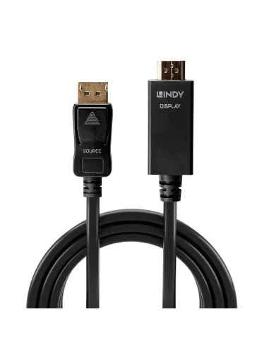 Lindy 36920 adaptador de cable de vídeo 0,5 m DisplayPort HDMI tipo A (Estándar) Negro