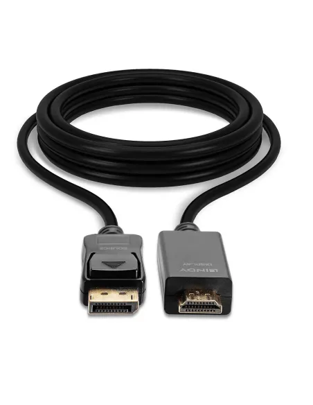 Lindy 36920 adaptador de cable de vídeo 0,5 m DisplayPort HDMI tipo A (Estándar) Negro