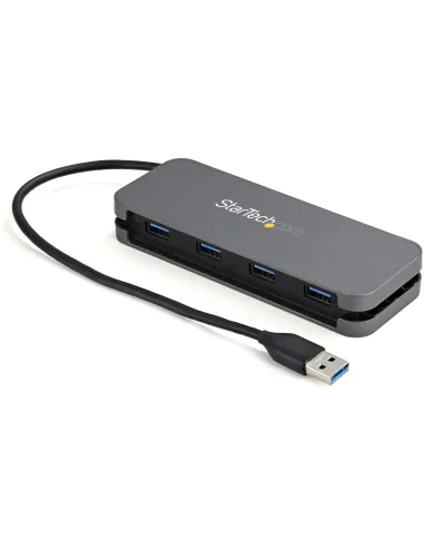 StarTech.com Hub USB 3.0 de 4 Puertos USB-A - Ladrón USB 3.2 Gen 1 SuperSpeed de 5Gbps Portátil Tipo A - Alimentado por el Bus
