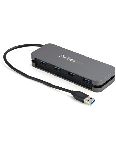 StarTech.com Hub USB 3.0 de 4 Puertos USB-A - Ladrón USB 3.2 Gen 1 SuperSpeed de 5Gbps Portátil Tipo A - Alimentado por el Bus