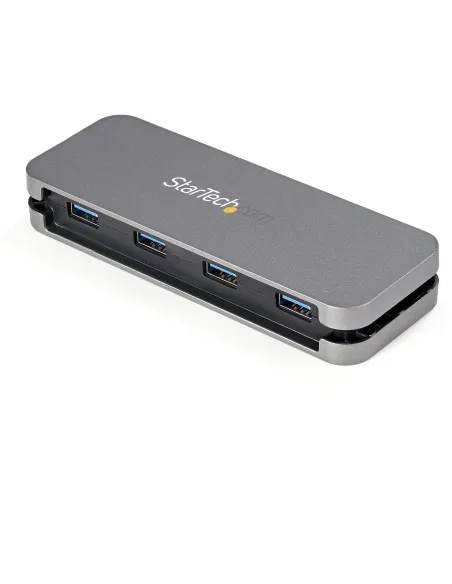 StarTech.com Hub USB 3.0 de 4 Puertos USB-A - Ladrón USB 3.2 Gen 1 SuperSpeed de 5Gbps Portátil Tipo A - Alimentado por el Bus