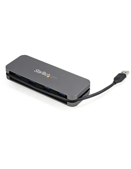 StarTech.com Hub USB 3.0 de 4 Puertos USB-A - Ladrón USB 3.2 Gen 1 SuperSpeed de 5Gbps Portátil Tipo A - Alimentado por el Bus