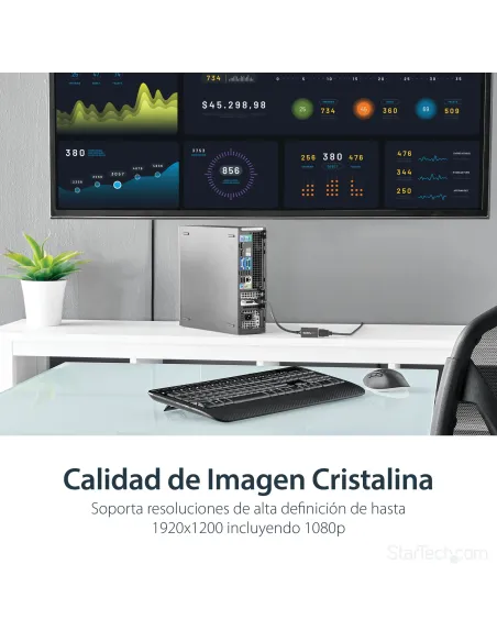 StarTech.com Adaptador Conversor de Vídeo DisplayPort a HDMI - Convertidor DP Pasivo - 1920x1200